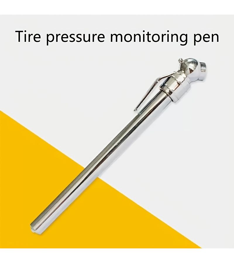 1pc Portable Car Tire Pressure Gauge Pen Universal Fit Compact And Battery Free Silvery Accurate Tire Pressure Measurement Tool - Image 5