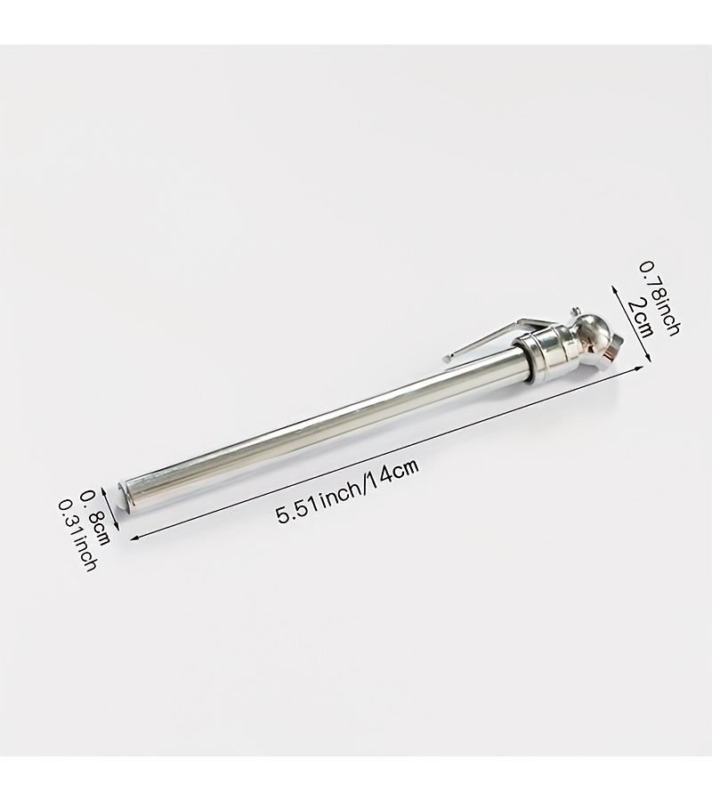 1pc Portable Car Tire Pressure Gauge Pen Universal Fit Compact And Battery Free Silvery Accurate Tire Pressure Measurement Tool - Image 3