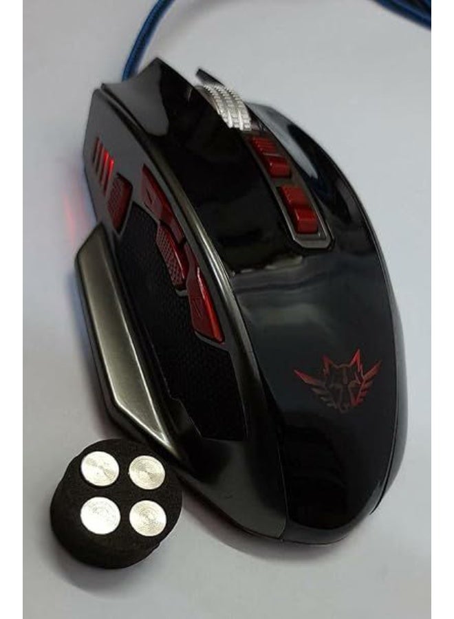 ماوس ألعاب سلكي عالي الأداء بدقة استجابة فائقة وتصميم مريح مزود بإضاءة LED متعددة الألوان وأزرار قابلة للبرمجة لتجربة لعب احترافية خالية من التأخير - Image 4