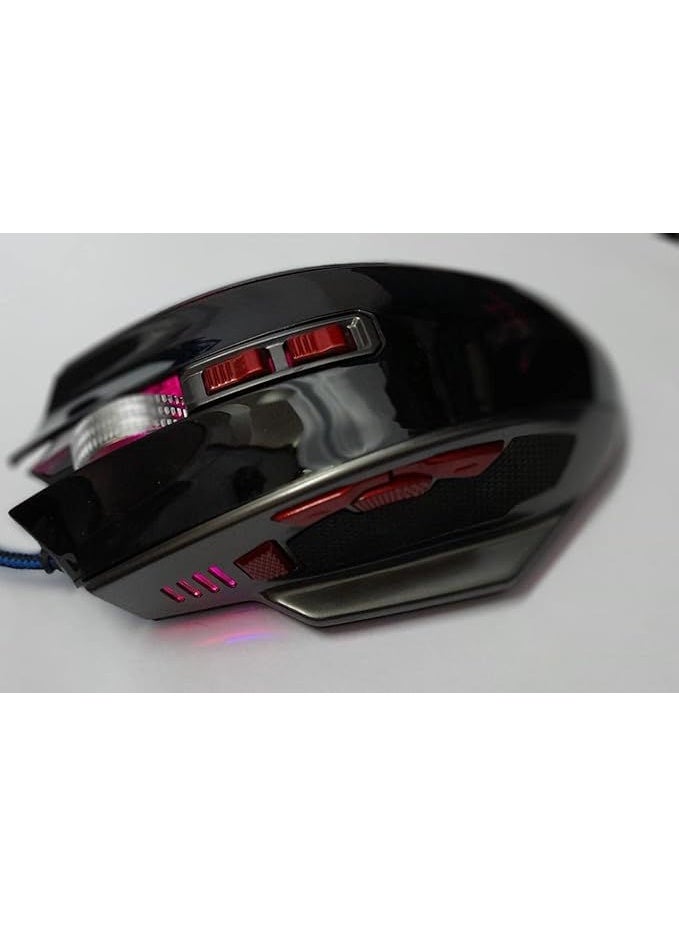 ماوس ألعاب سلكي عالي الأداء بدقة استجابة فائقة وتصميم مريح مزود بإضاءة LED متعددة الألوان وأزرار قابلة للبرمجة لتجربة لعب احترافية خالية من التأخير - Image 3