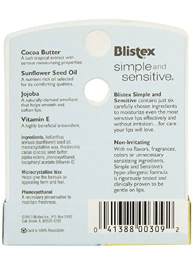 Blistex - Simple & Sensitive Lip Moisturizer 0.15 Oz (Pack Of 5) - Image 1
