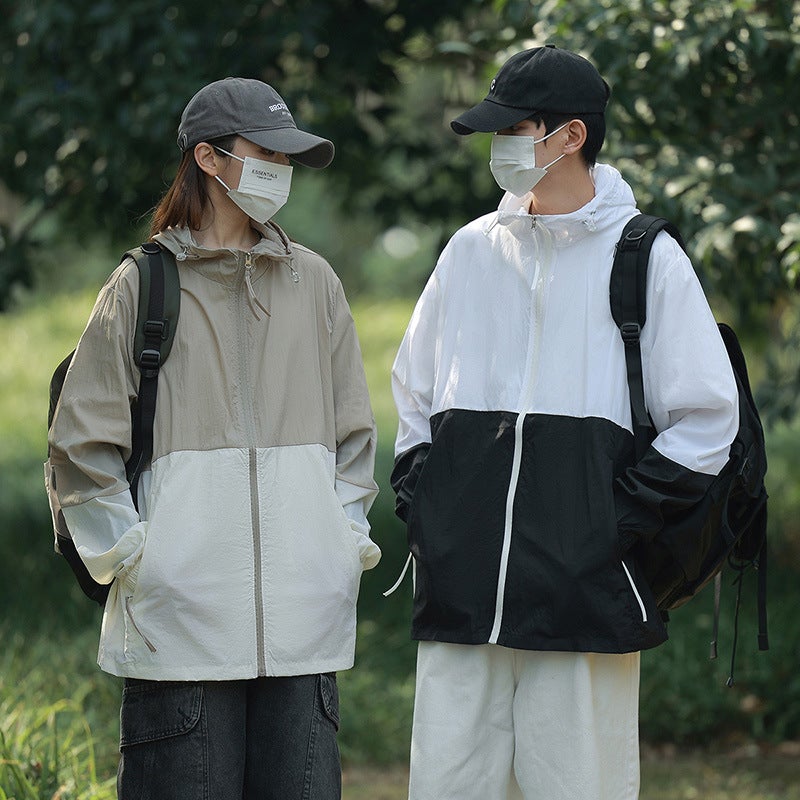 2024 Summer Outdoor Couple'S Sunscreen Clothing Lightweight Breathable Sports Fashion Brand Color Matching Function Quick-Drying Sunscreen Clothing - Image 4