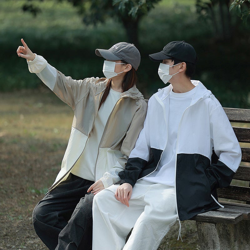 2024 Summer Outdoor Couple'S Sunscreen Clothing Lightweight Breathable Sports Fashion Brand Color Matching Function Quick-Drying Sunscreen Clothing - Image 5