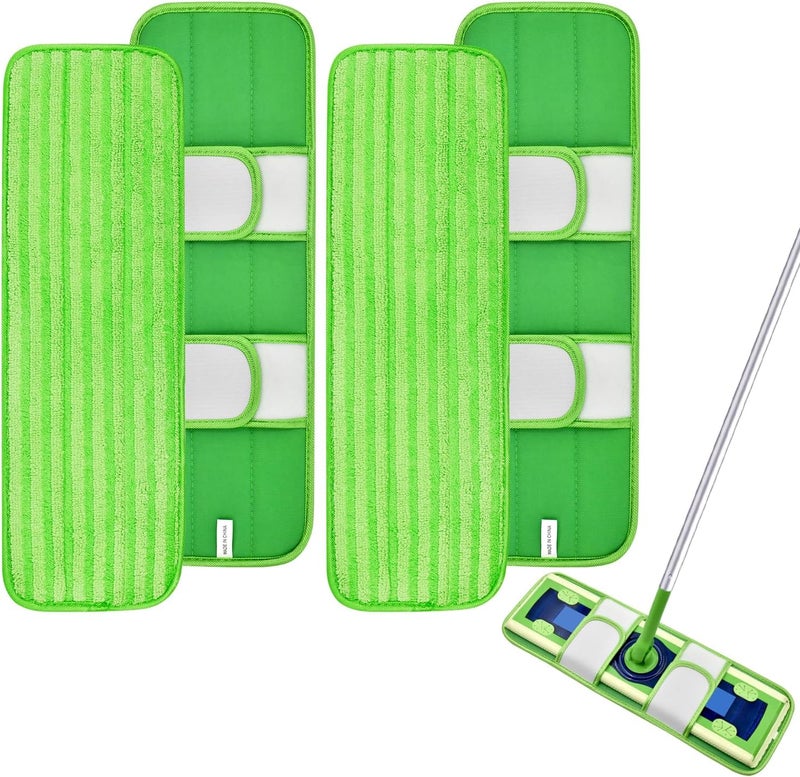 GFRED 4 Pack Microfiber Mop Pads for Swiffer XL Mops Reusable Wet and Dry Mopping Cloths Compatible with Swiffer Sweeper XL,Washable XL Mop Refill Replacement for All Hardwood Dry & Wet Cleaning (Strip Pad) - Image 1