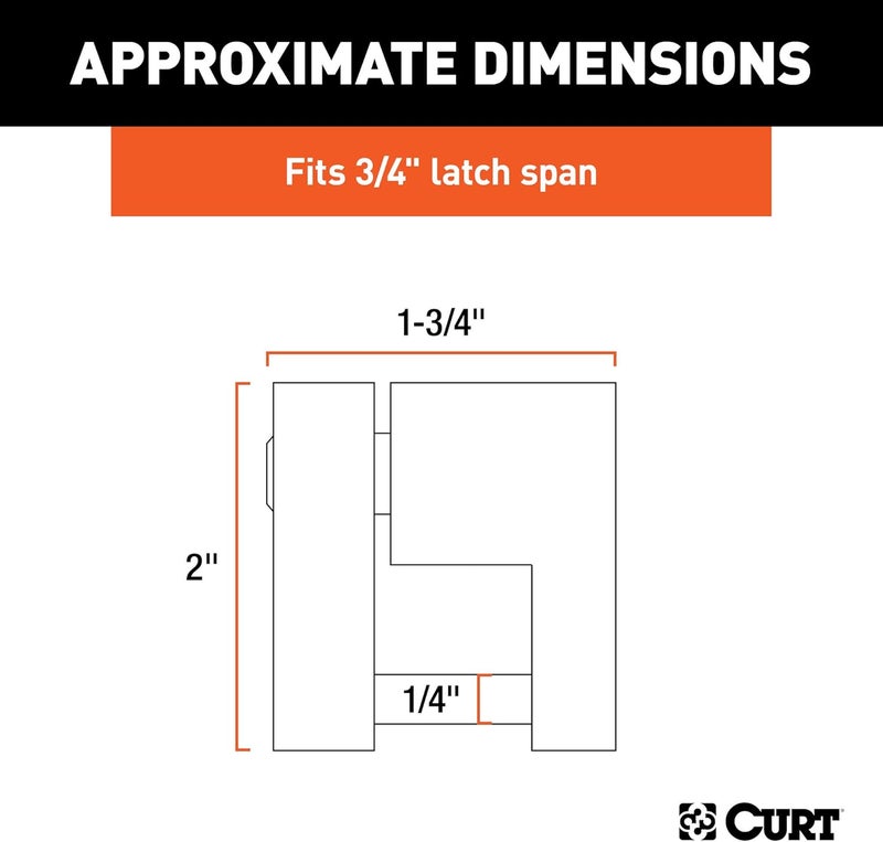 CURT Brass-Plated Steel Trailer Coupler Lock - Image 2