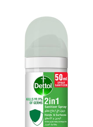 Dettol 2 in 1 Sanitizer Spray with Aloe Vera Extracts, 50ml