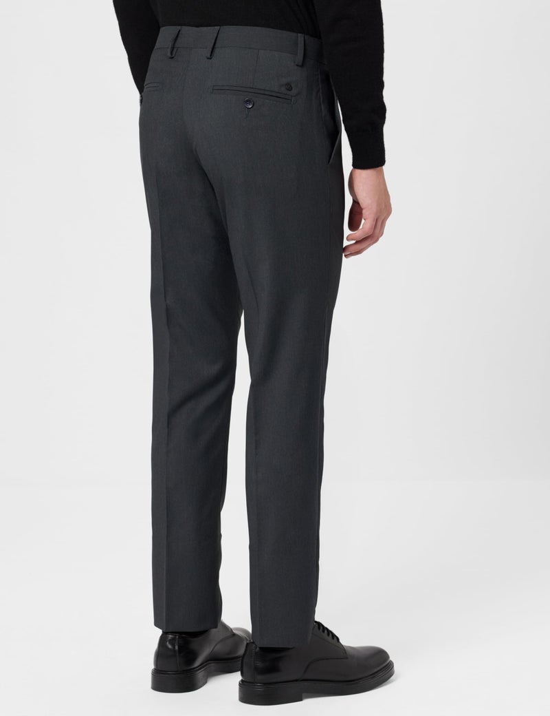 Arrow Men Tapered fit Polyester SolidMid-Rise waistTrousers(ARAEOTR1615_Blue_30) - Image 3