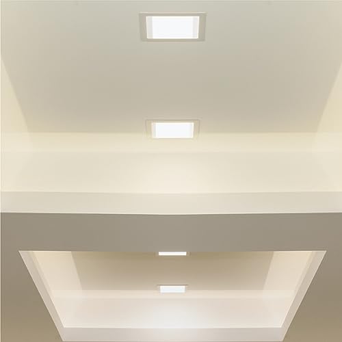 wipro Polycarbonate Garnet 7W Square LED Alpha Panel | Warm White Light (2700K) | Recessed Down Light for False Ceiling | Cutout - 82X82Mm | Pack of 10 - Image 4