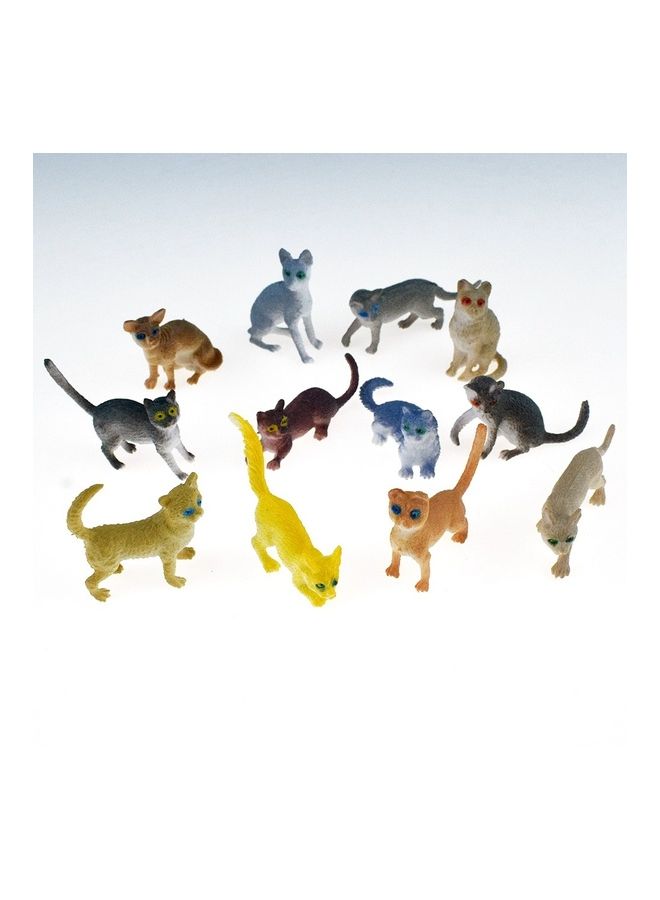 Loquat 12-Piece Simulated Cute Cat Action Figure Set - Image 3
