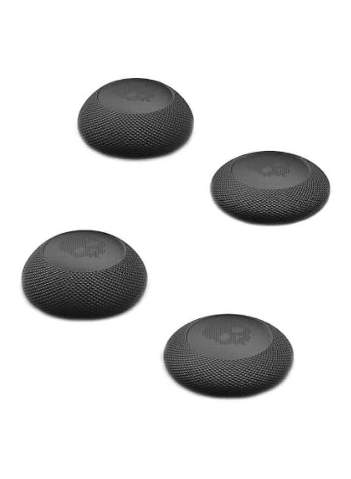 بروماس قبعات عصا الإبهام المحدبة، غطاء عصا التحكم، غطاء عصا التناظرية، غطاء قبضة عصا التحكم لجهاز نينتندو سويتش برو ووحدة التحكم النحيفة/الاحترافية - أسود، زوجان (4 قطع) - Image 1