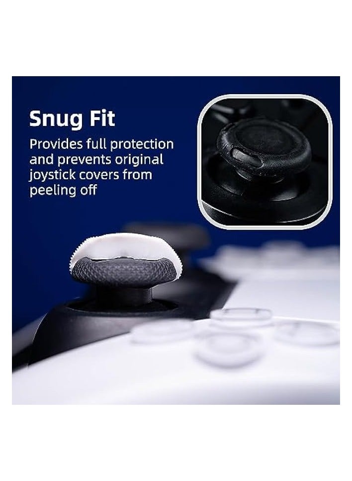 بروماس قبعات عصا الإبهام المحدبة، غطاء عصا التحكم، غطاء عصا التناظرية، غطاء قبضة عصا التحكم لجهاز نينتندو سويتش برو ووحدة التحكم النحيفة/الاحترافية - أسود، زوجان (4 قطع) - Image 3