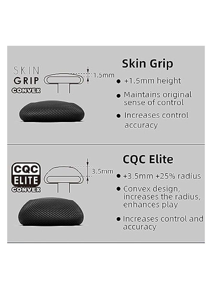 بروماس قبعات عصا الإبهام المحدبة، غطاء عصا التحكم، غطاء عصا التناظرية، غطاء قبضة عصا التحكم لجهاز نينتندو سويتش برو ووحدة التحكم النحيفة/الاحترافية - أسود، زوجان (4 قطع) - Image 5