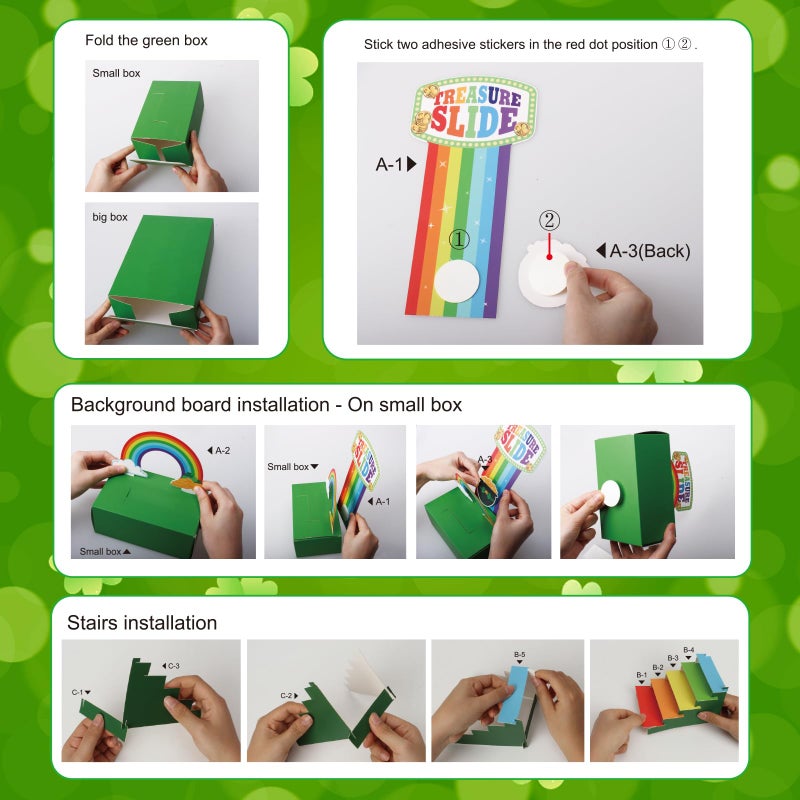 Wninbu Leprechaun Trap Kit for Kids,St. Patrick's Day Decorations DIY Craft Catch a Leprechaun Trap Kit,St. Partrick Day Party Supplies Classroom Activity - Image 3