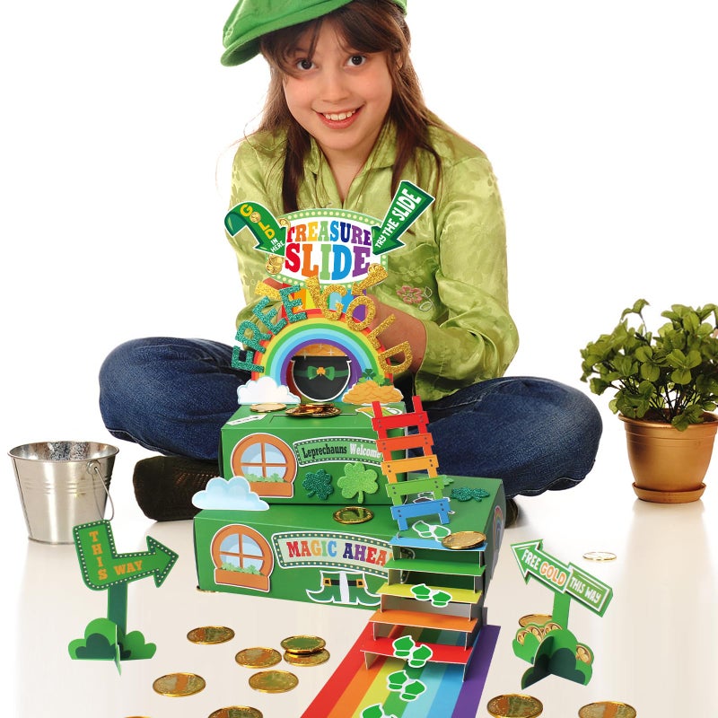 Wninbu Leprechaun Trap Kit for Kids,St. Patrick's Day Decorations DIY Craft Catch a Leprechaun Trap Kit,St. Partrick Day Party Supplies Classroom Activity - Image 2