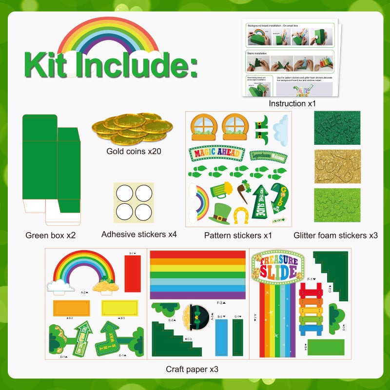 Wninbu Leprechaun Trap Kit for Kids,St. Patrick's Day Decorations DIY Craft Catch a Leprechaun Trap Kit,St. Partrick Day Party Supplies Classroom Activity - Image 4