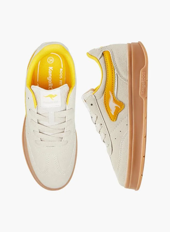 Kangaroos Girls' Panelled School Sneakers With Lace-Up Closure