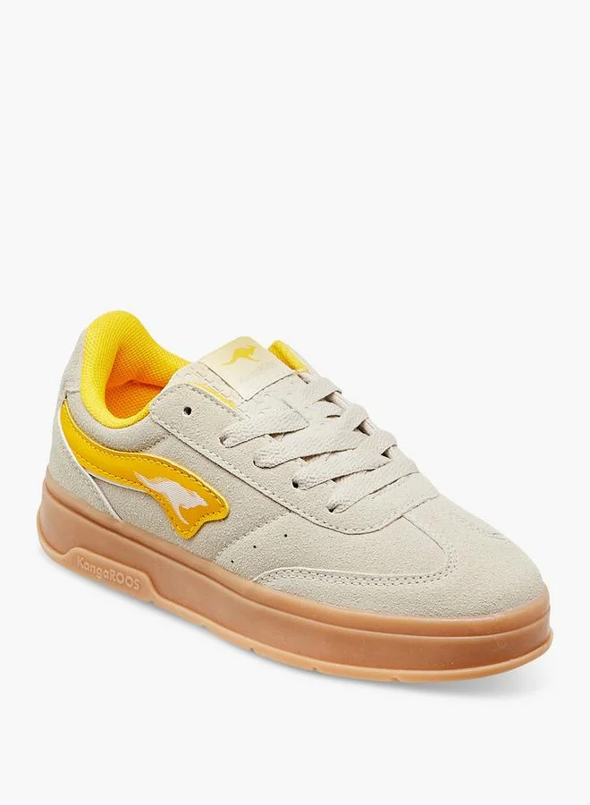 Kangaroos Girls' Panelled School Sneakers With Lace-Up Closure