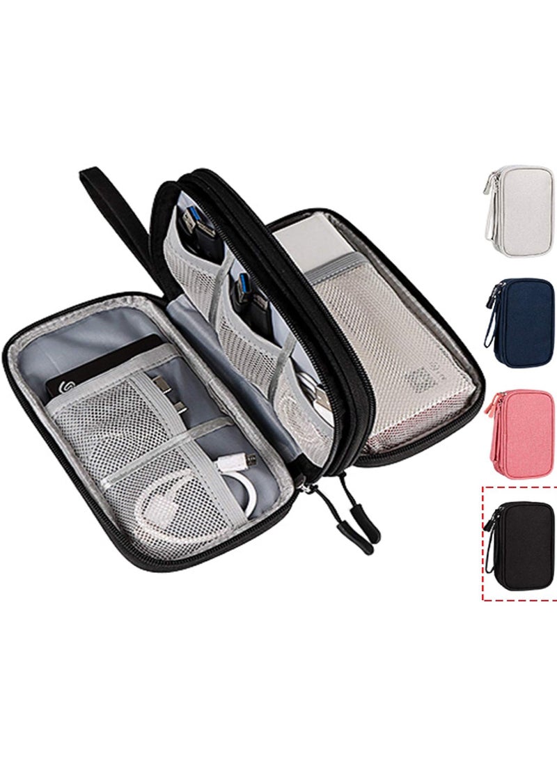 Rock Pow Electronic Organizer Travel USB Cable Accessories Bag/Case Waterproof for Power Bank Charging Cords Chargers Mouse Earphones Flash Drive  - Image 1