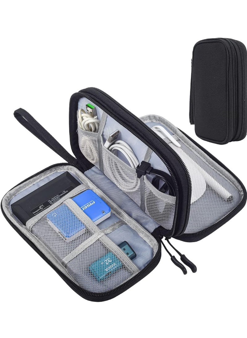 Rock Pow Electronic Organizer Travel USB Cable Accessories Bag/Case Waterproof for Power Bank Charging Cords Chargers Mouse Earphones Flash Drive  - Image 2