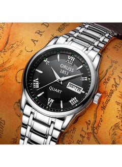 Generic Waterproof Black European and American Watch Automatic Movement Watch Luminous Waterproof Calendar Watch Men's Korean-style Non-mechanical Watch  - Image 5