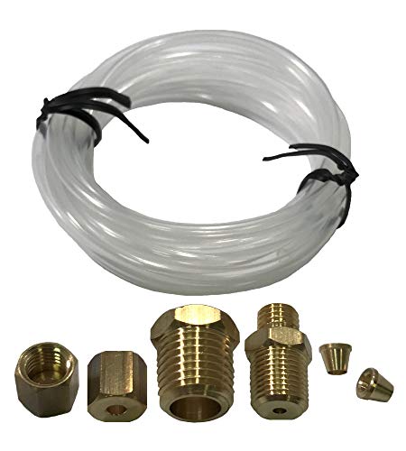 Sherco-Auto Mechanical Oil Pressure Gauge 72" Inch Nylon Line Tubing Install Kit with Fittings - Image 2