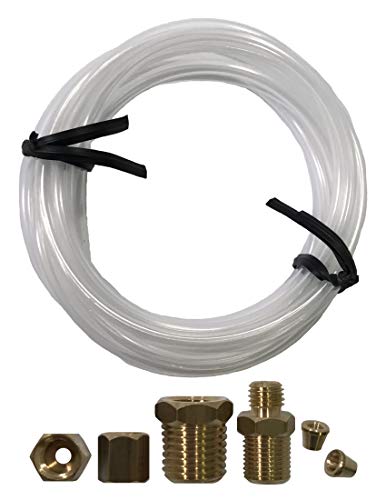 Sherco-Auto Mechanical Oil Pressure Gauge 72" Inch Nylon Line Tubing Install Kit with Fittings - Image 3
