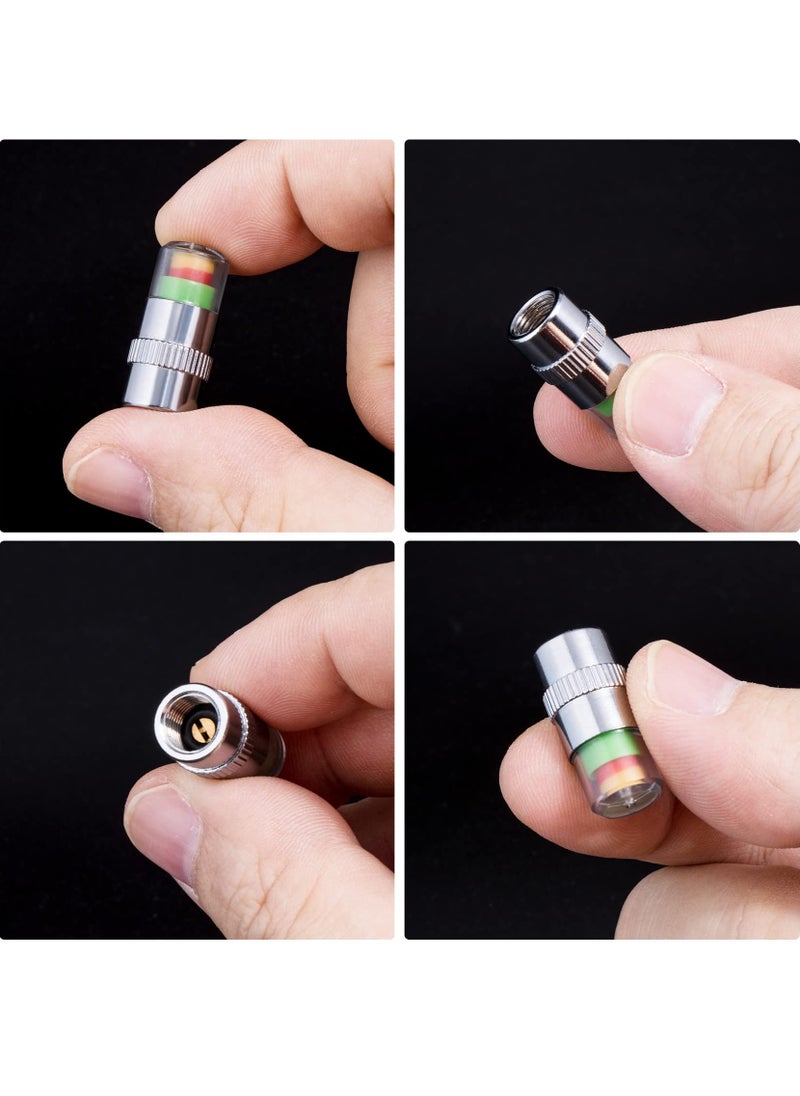 Generic 12Pcs 2.2Bar 32PSI Tire Pressure Monitor Valve Stem Caps Car Tire Pressure Sensor Indicator Tire Pressure Alert 3 Color for Car Motorbike Bicycle  - Image 3