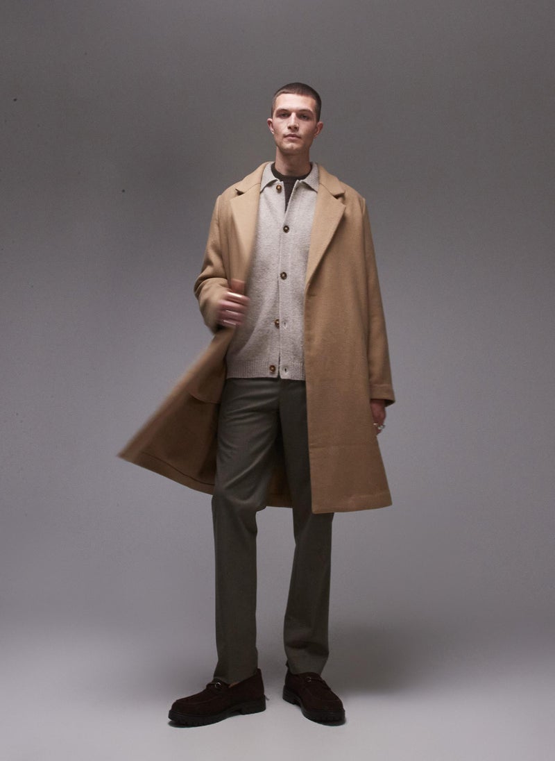TOPMAN - Single Breasted Overcoat - Image 1