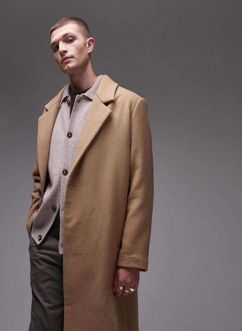 TOPMAN - Single Breasted Overcoat - Image 1