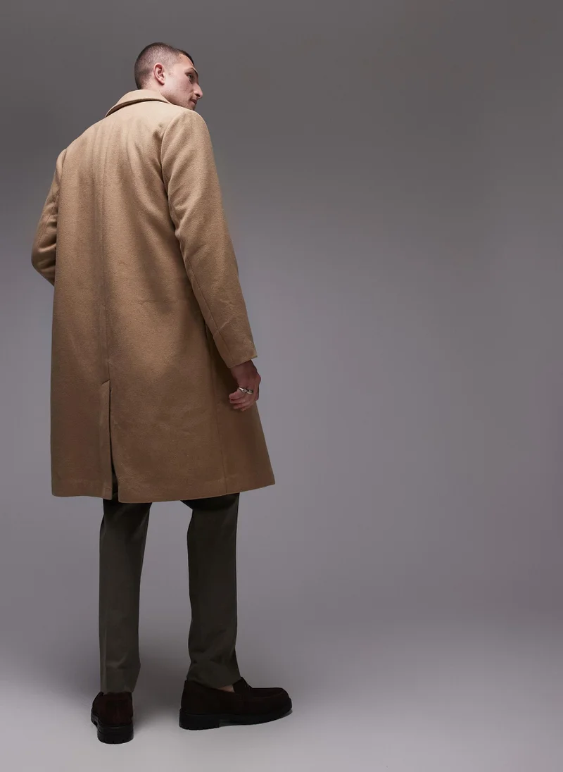 توب مان Single Breasted Overcoat