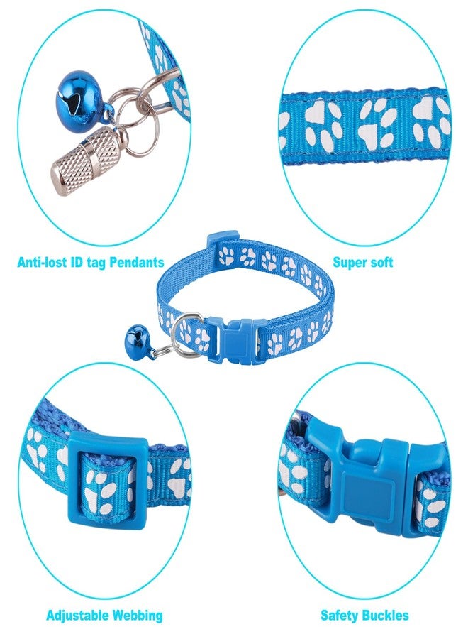 Deetenks Cat Collars 19 Pack Footprint Cat ID Collars Adjustable Cats Collars Safe Collars Pet Collars - Image 4