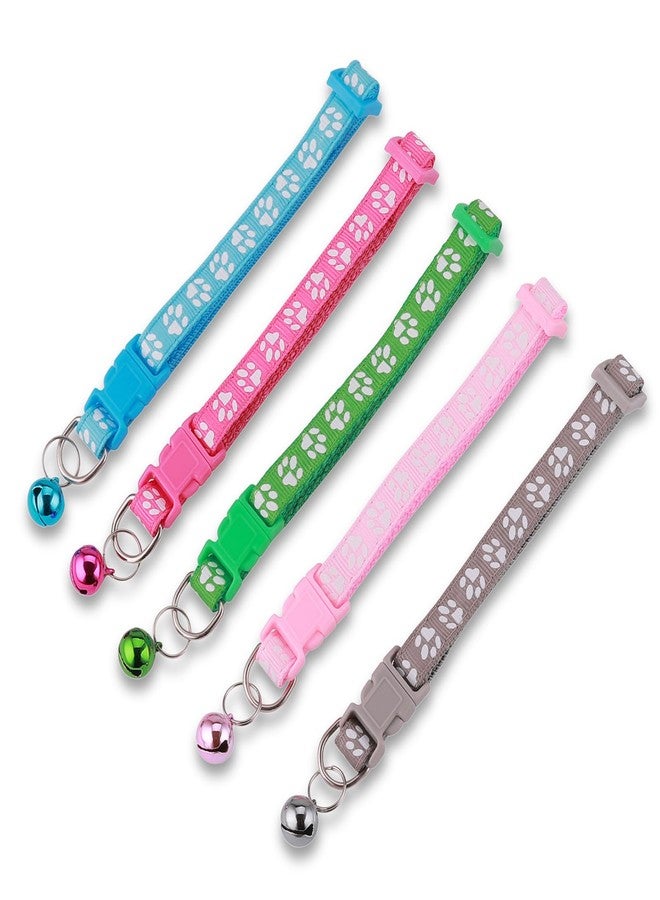 Deetenks Cat Collars 19 Pack Footprint Cat ID Collars Adjustable Cats Collars Safe Collars Pet Collars - Image 5