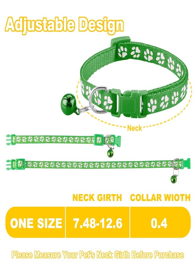 Deetenks Cat Collars 19 Pack Footprint Cat ID Collars Adjustable Cats Collars Safe Collars Pet Collars - Image 2