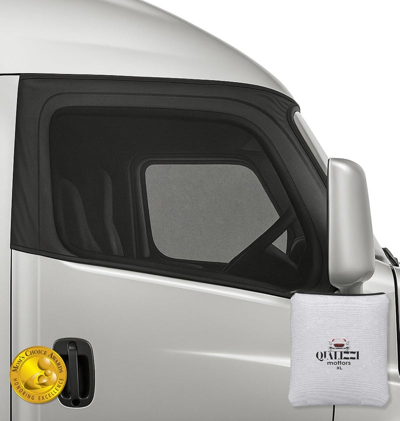 Qualizzi XXXXL/Truck Side Window Sun Shade (12 Sizes) - Front or Rear Slip-On Screens for Sun, Heat, Bugs & Privacy Protection, 2-Pack by - Image 1