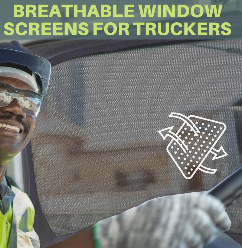Qualizzi XXXXL/Truck Side Window Sun Shade (12 Sizes) - Front or Rear Slip-On Screens for Sun, Heat, Bugs & Privacy Protection, 2-Pack by - Image 3