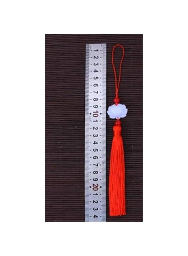 Lotus Tassel Hanging Tassel Ancient Costume Pressing Front Ancient Style Hanfu White Jade Lotus Tassel DIY Fan Pendant Tassel Hanging Tassel 4PCS  - Image 2