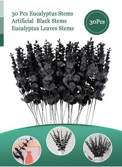 HomarKet 30pcs Artificial Eucalyptus Leaves Stems Real Touch Leaf Faux Eucalyptus Eucalyptus Plant Branches For Artificial Flowers Greenery Centerpiece Home Office Wedding Farmhouse Decoration(14.57inch)  - Image 3