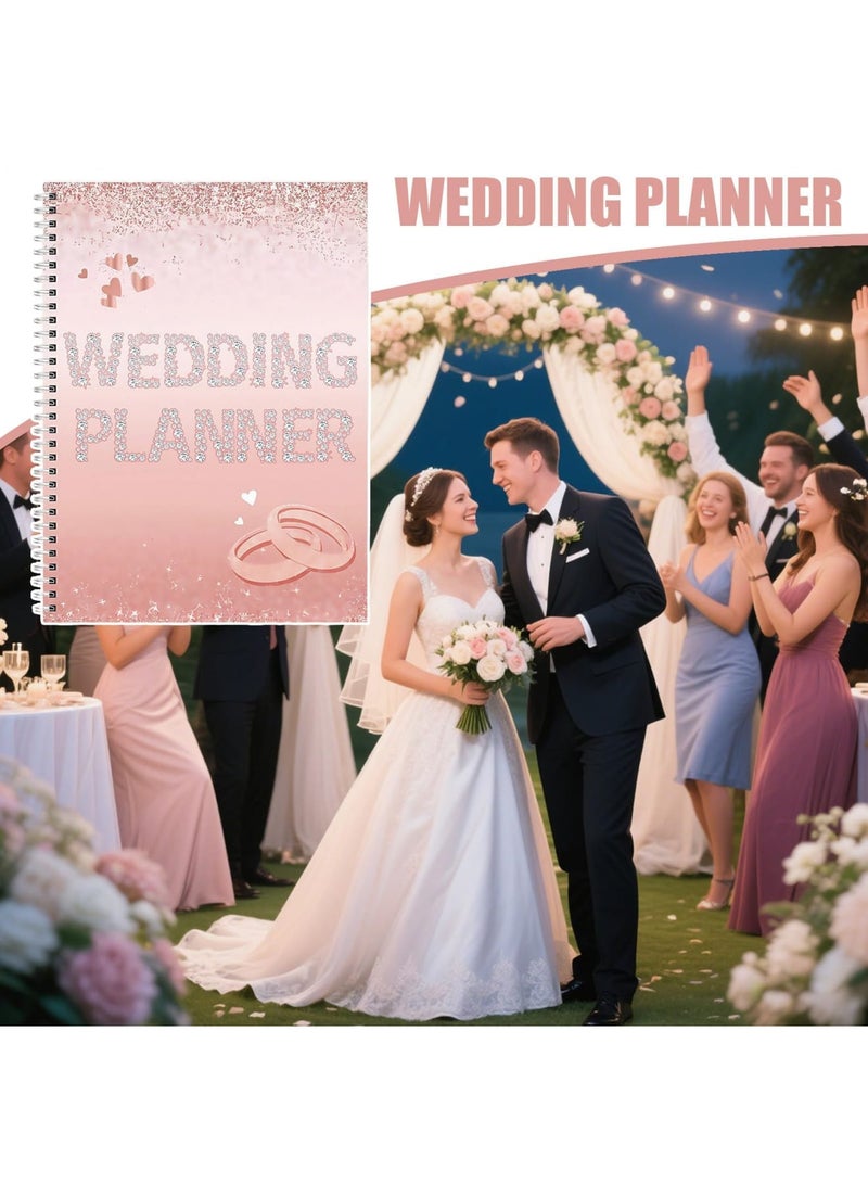 SYOSI Wedding Planner Book Organizer for Bride with 10 Themes, Engagement Gift Notebook for Couples, Countdown Agenda Journal Keepsake for Ceremony & Reception, Personalized Bridal Planning Book - Image 2