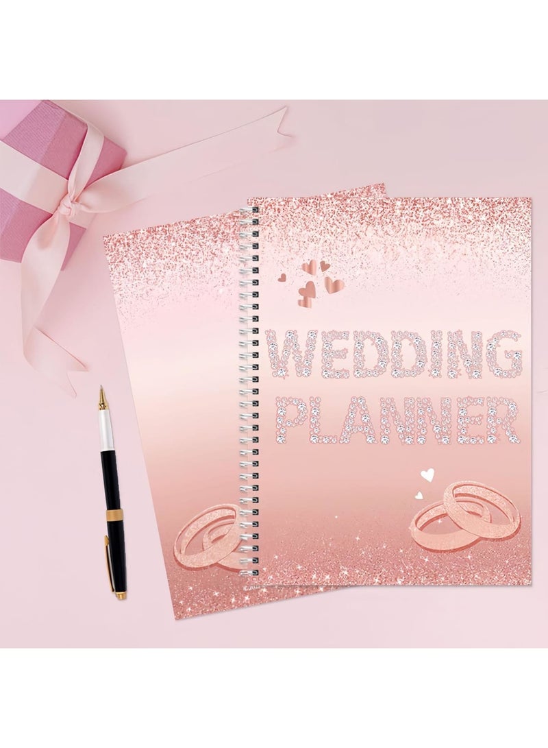 SYOSI Wedding Planner Book Organizer for Bride with 10 Themes, Engagement Gift Notebook for Couples, Countdown Agenda Journal Keepsake for Ceremony & Reception, Personalized Bridal Planning Book - Image 5