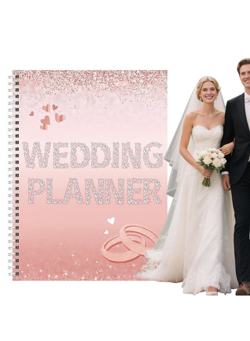 SYOSI Wedding Planner Book Organizer for Bride with 10 Themes, Engagement Gift Notebook for Couples, Countdown Agenda Journal Keepsake for Ceremony & Reception, Personalized Bridal Planning Book - Image 1