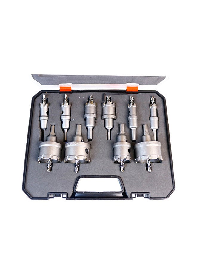 10 Piece Carbide Hole Saw Kit Tipped Hole Saw Drill Bit 16-53mm Hole Saw Cutter Set for Metal Stainless Steel Iron Copper