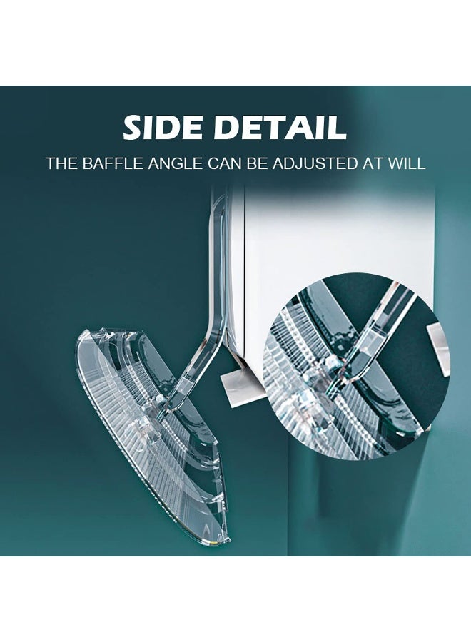 عاكس مكيف الهواء، عاكس تدفق الهواء المصنوع من مادة البولي فينيل كلوريد مع عاكس رياح مكيف الهواء قابل للتعديل بزاوية 180 درجة، يقلل الضوضاء ويوفر تحكمًا فعالًا في تدفق الهواء لغرفة المعيشة وغرفة النوم (95 * 18 سم) - Image 5