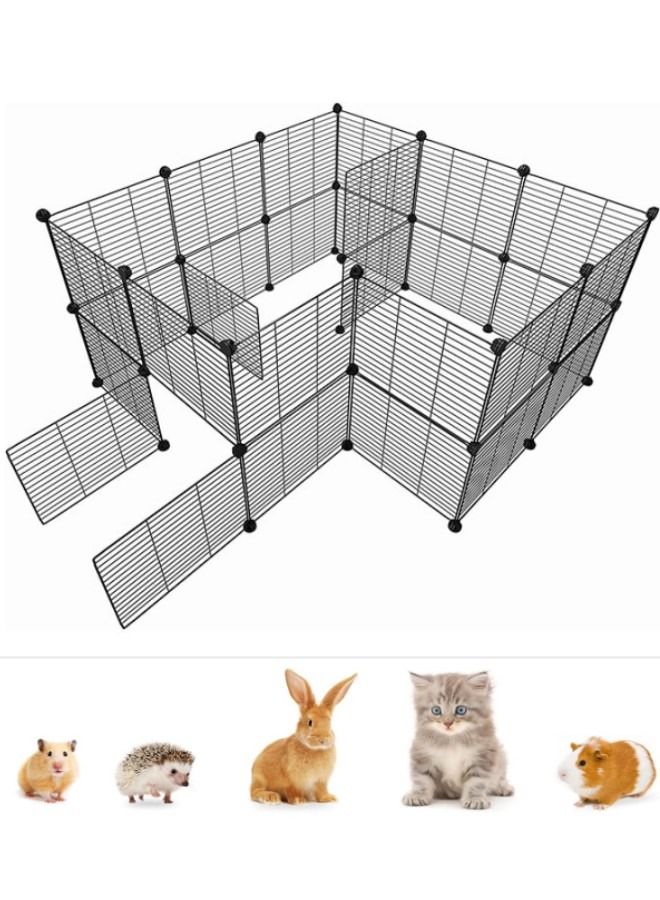 ديي لعبة الحيوانات الأليفة لعبة الحيوانات الأليفة سياج سياج قفص القط في الأماكن المغلقة ديي لعبة القط السياج الأسلاك المعدنية القابلة للإزالة قفص الكلب ق0فص كبير في الأماكن المغلقة في الهواء الطلق الر - Image 1