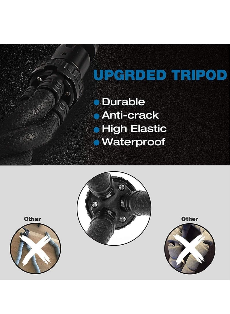 ELTRAZONE Phone Tripod, Flexible Cell Phone Tripod Adjustable Camera Stand Holder with Wireless Remote and Universal Clip 360° Rotating Mini Tripod Stand for iPhone, Samsung Android Phone, Sports Camera GoPro  - Image 2