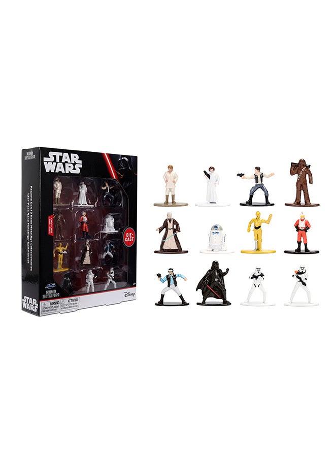 Jada Star Wars Nano Metalfigs 12-Pack – Series 1 Toys | 1.65” Die-Cast Mini Figures Featuring Luke Skywalker, Darth Vader, Princess Leia, and More, Officially Licensed, Ages 3+ - Image 1