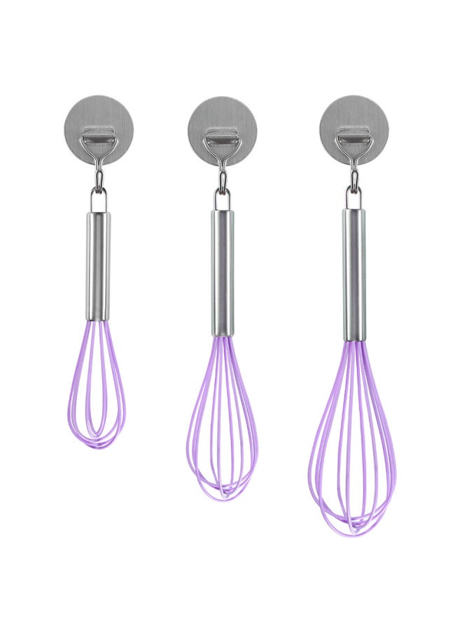 Manual Stainless Steel Silicone Egg Beater Cake Cream Whisk Handheld Mixer Baking Tool Stirring Tool Kitchen Utensils-Color:12 Inch Pink