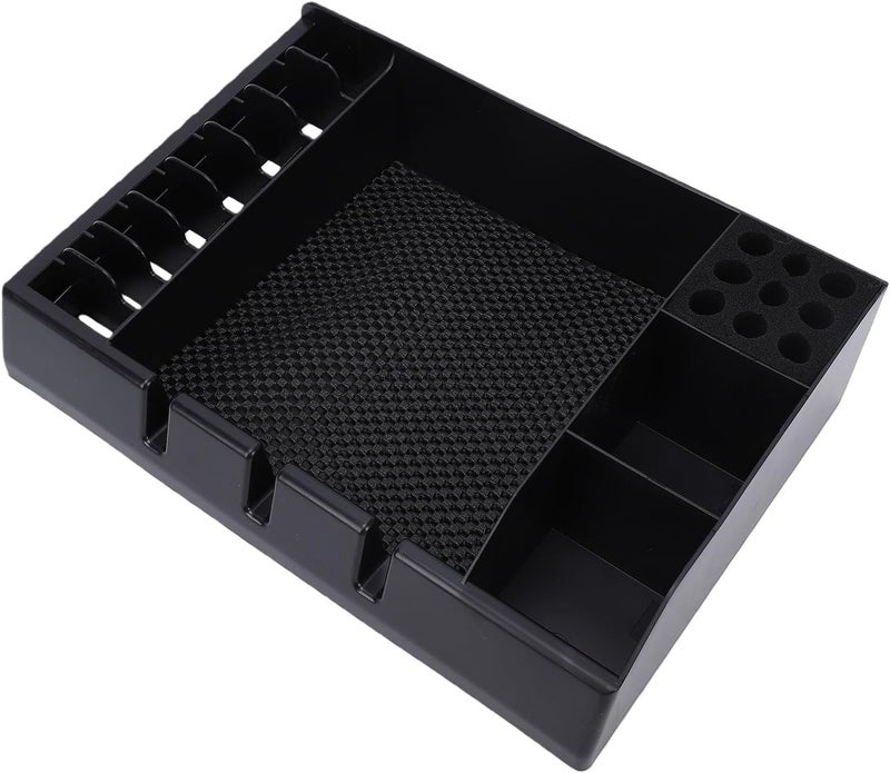 Barber Station Organizer, Multifunctional Hard Plastic Hair Tool Tray, Non Slip Base Tray for Clippers, Scissors, Combs & Brushes, Ideal for Salon Accessories (Barber Tool Organizer) - Image 5