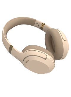 Faster S6 Over-Ear Wireless Headphones with Microphone - Deep Bass Sound, HiFi Stereo Bluetooth Headphones - Noise Reduction, Foldable Design, 30 Hours Playtime, Lightweight Foam Ear Cups - Ideal for Travel, Work, Gaming, and TV (Beige)  - Image 4