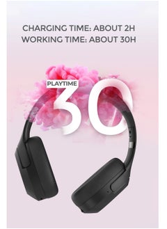 Faster S6 Over-Ear Wireless Headphones with Microphone - Deep Bass Sound, HiFi Stereo Bluetooth Headphones - Noise Reduction, Foldable Design, 30 Hours Playtime, Lightweight Foam Ear Cups - Ideal for Travel, Work, Gaming, and TV (Beige)  - Image 2
