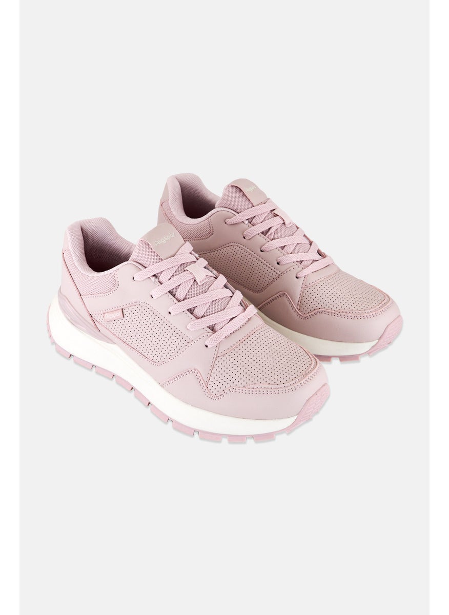 Algspar Women Lace Up Hiking Shoes, Pink  - Image 1